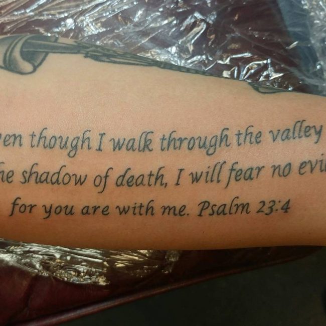 fear no man but god tattoo