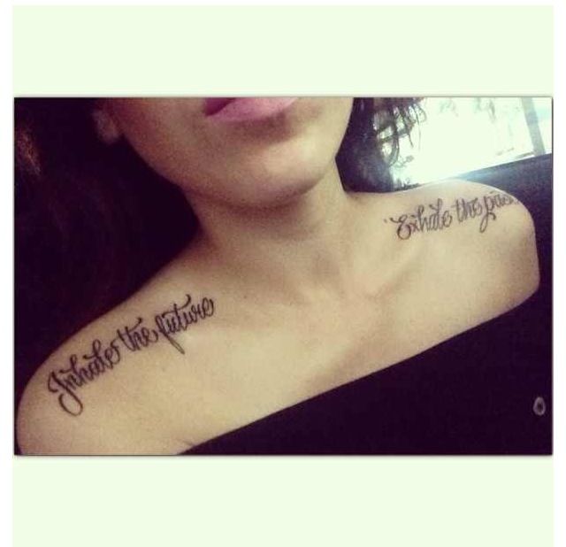 inhale the future exhale the past tattoo