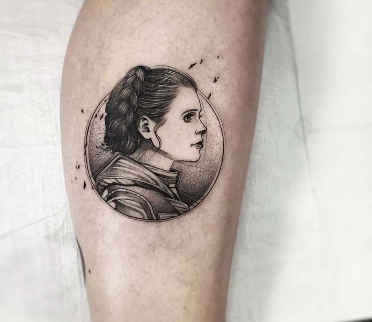 Princess leia tattoo for that childhood fantasy in you