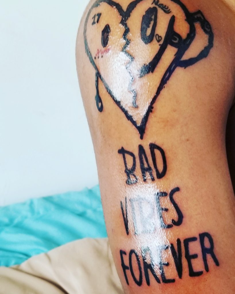bad vibes forever tattoo