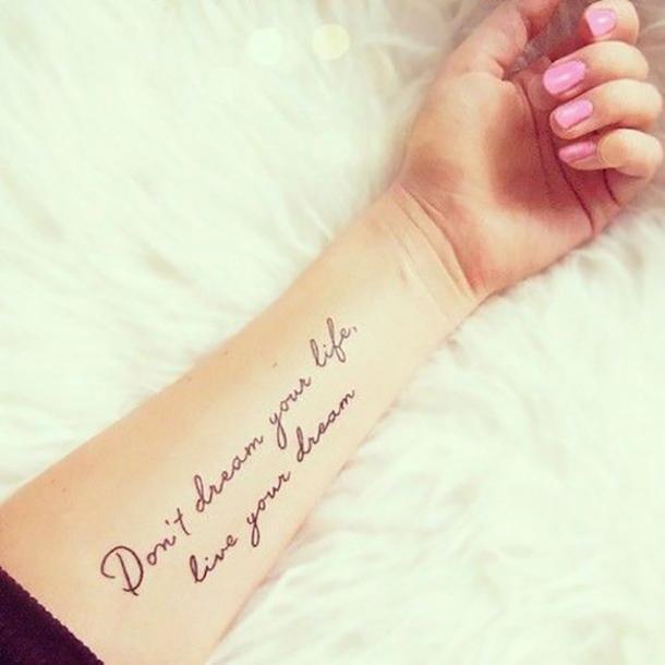 die with memories not dreams tattoo