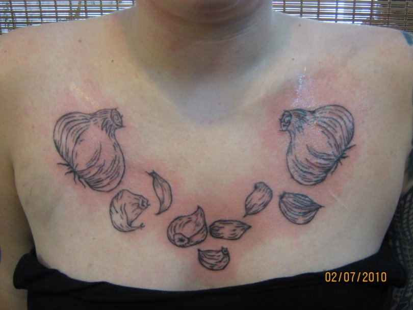 garlic tattoo