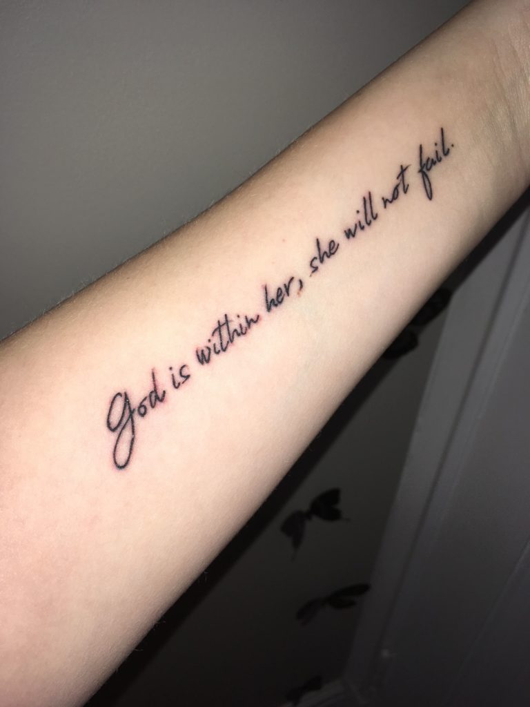 god is within her tattoo