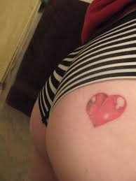 heart tattoo on butt