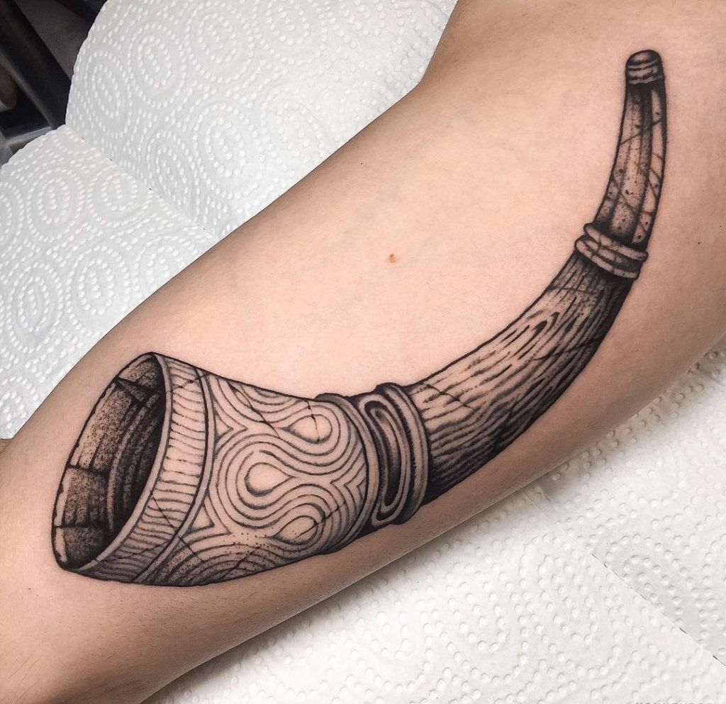 Horn tattoo 