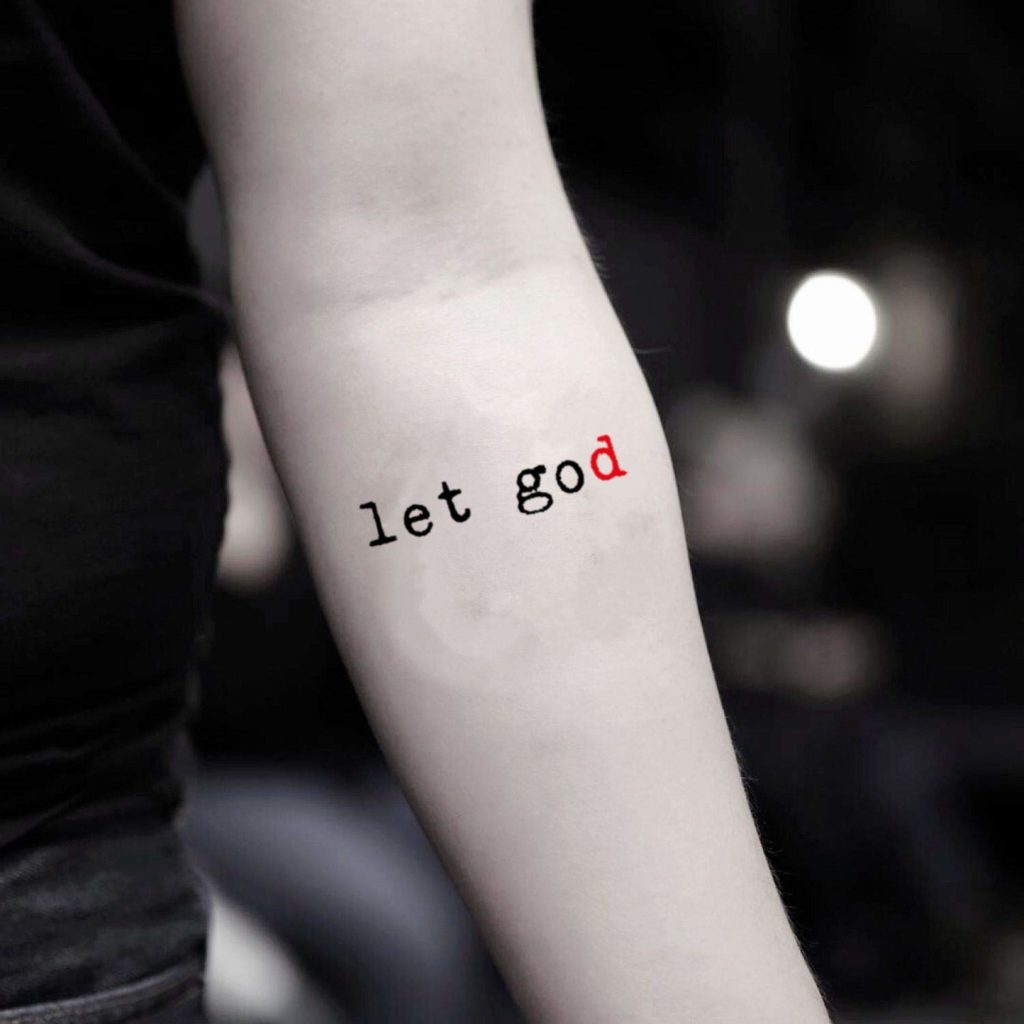 Let go and let god tattoo