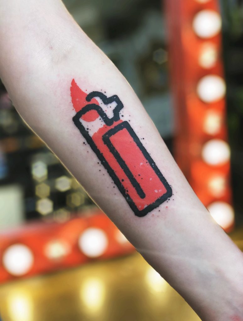 Lighter tattoo