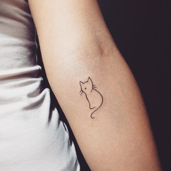 Lone kitten tattoo