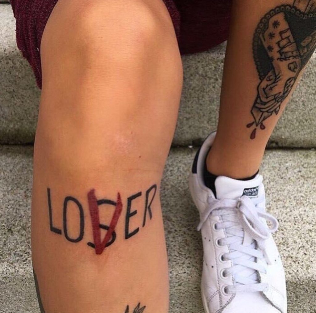 Lover loser tattoo