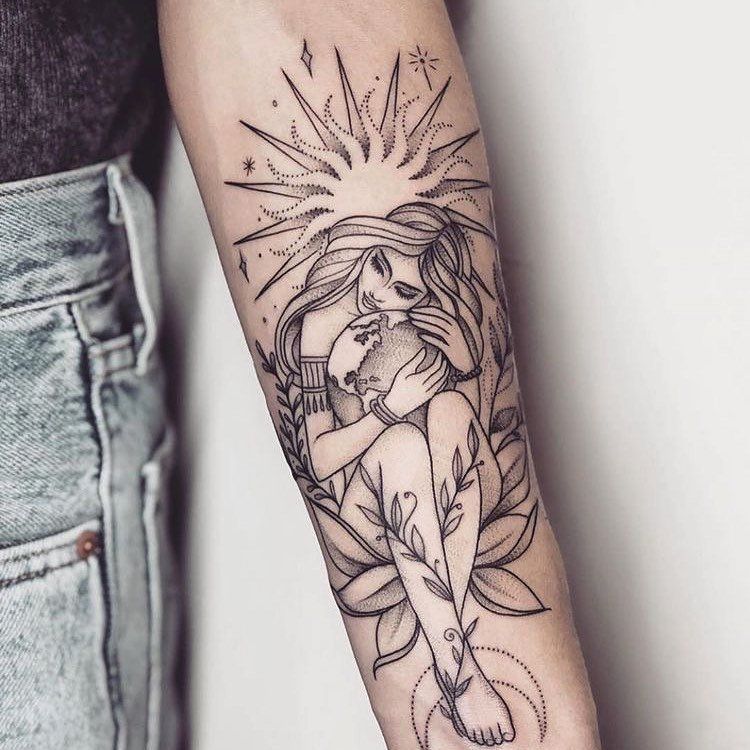 mother earth tattoo