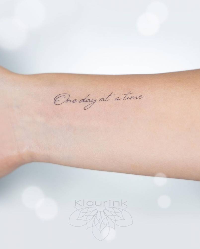 one day at a time tattoo