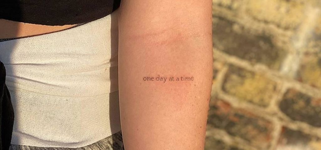 Count your blessings and live everyday as if it were your last & inspire others too, with our one day at a time tatto designs. Choose your design here.