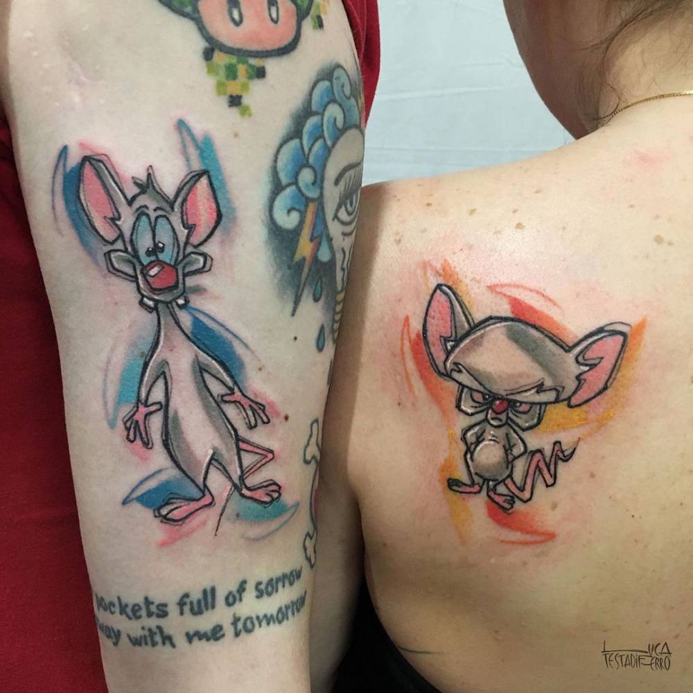 Pinky and the brain tattoo for those of you who love it
