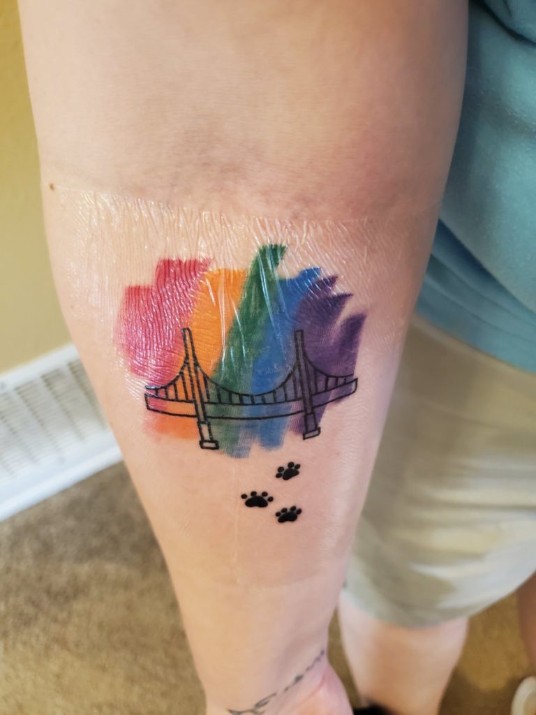 rainbow bridge tattoo