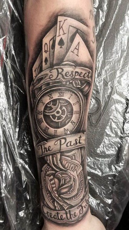 respect the past create the future tattoo