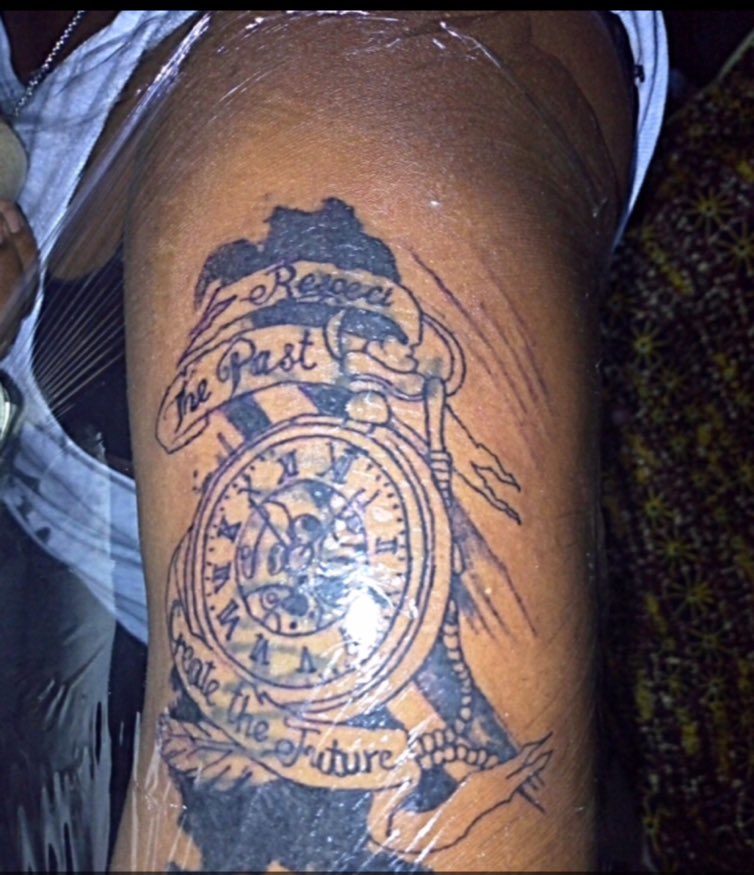 respect the past create the future tattoo