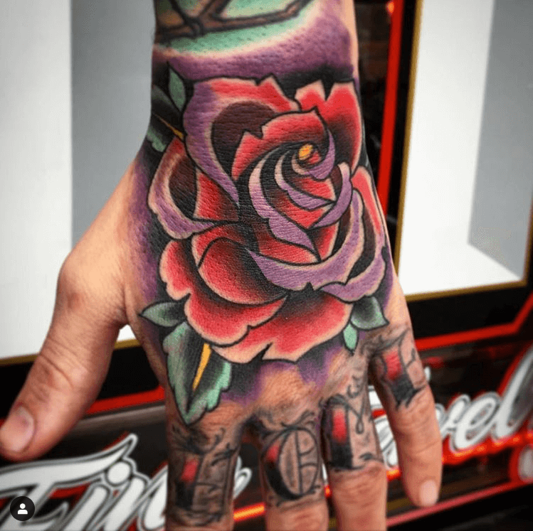 rose from concrete tattoo