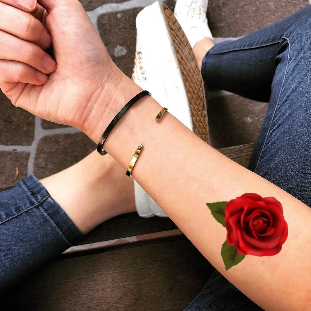 rose temporary tattoo