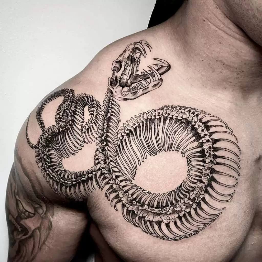snake skin tattoo