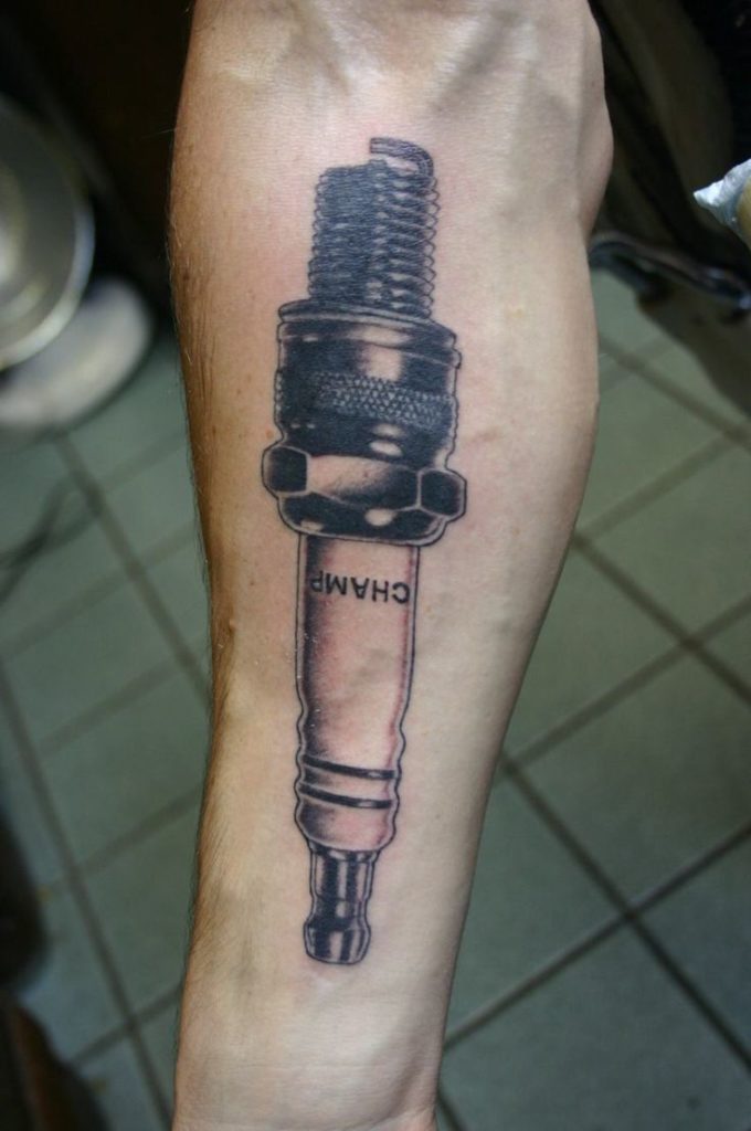 spark plug tattoo