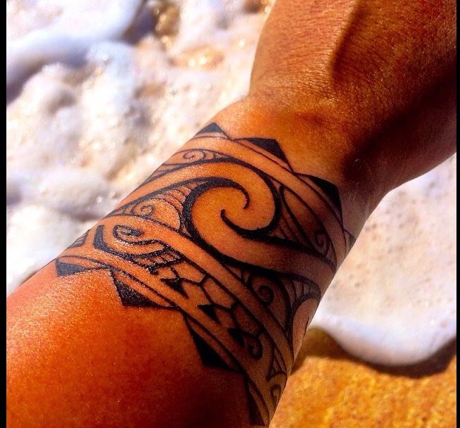 tribal wave tattoo