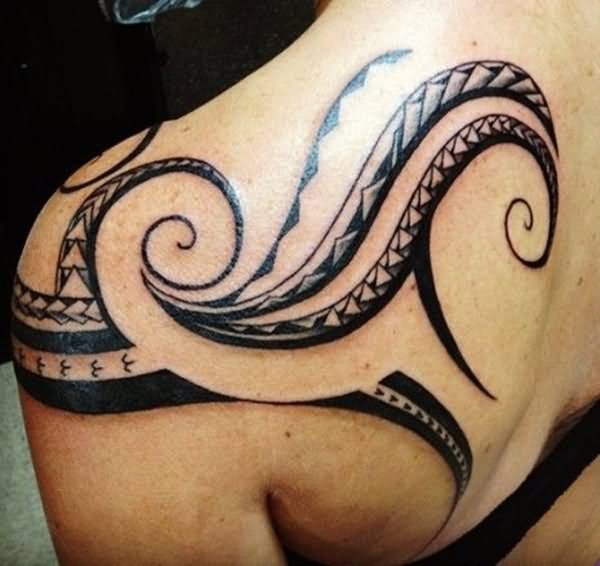tribal wave tattoo