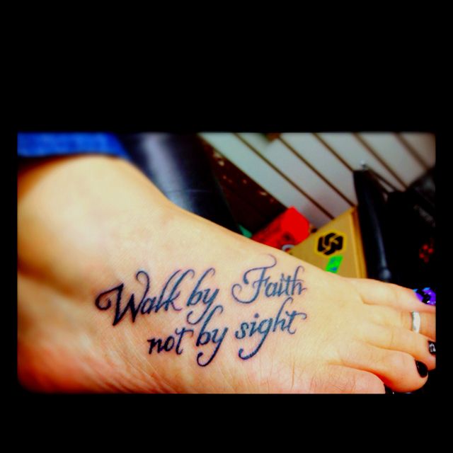 walk by faith not by sight tattoo