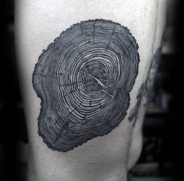 wood grain tattoo
