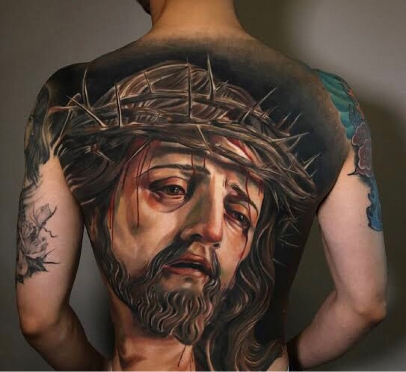 Religious chest tattoos