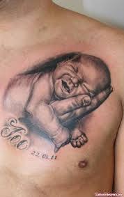 90s baby tattoo 