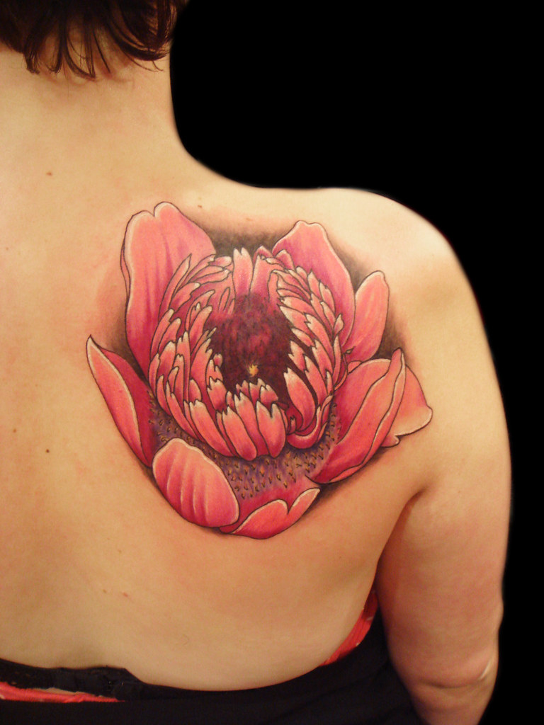 anemone flower tattoo