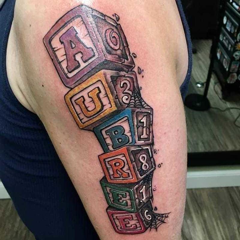 baby blocks tattoo