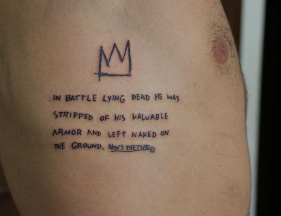 basquiat crown tattoo