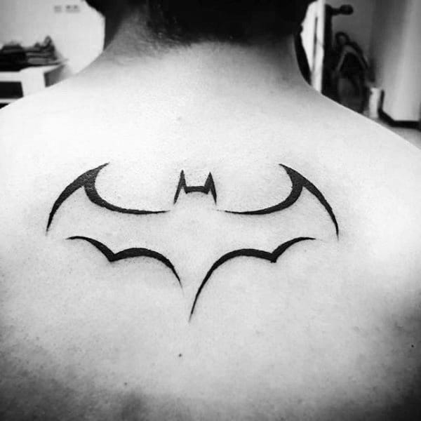 batman logo tattoo