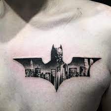 batman logo tattoo
