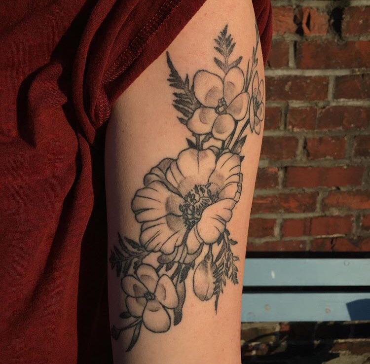 bitterroot flower tattoo