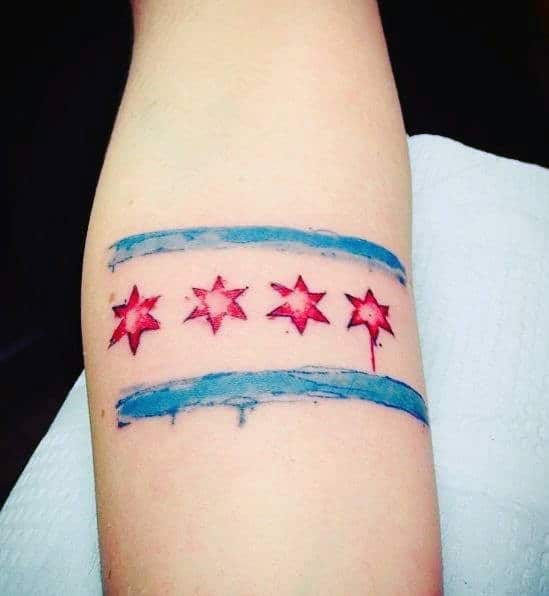 chicago flag tattoo