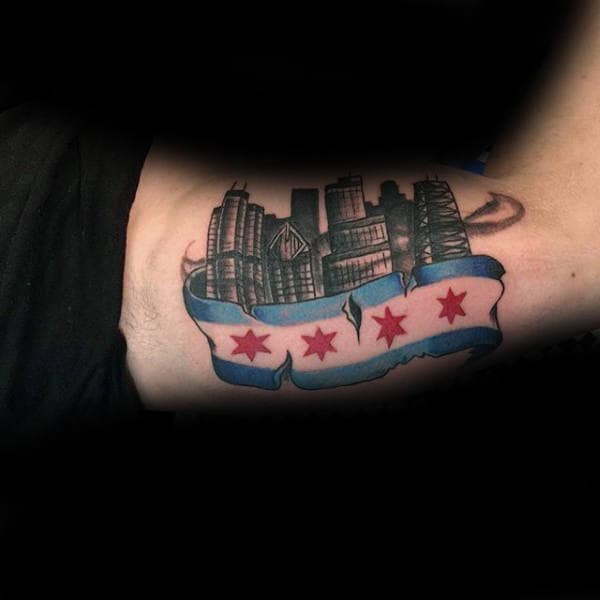 chicago flag tattoo