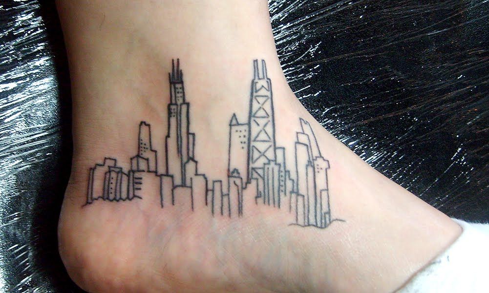 chicago skyline tattoo
