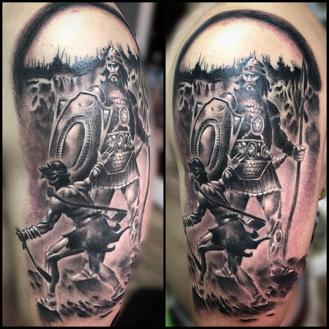 david and goliath tattoo