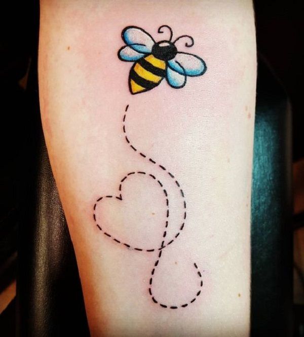 Vintage bee tattoo