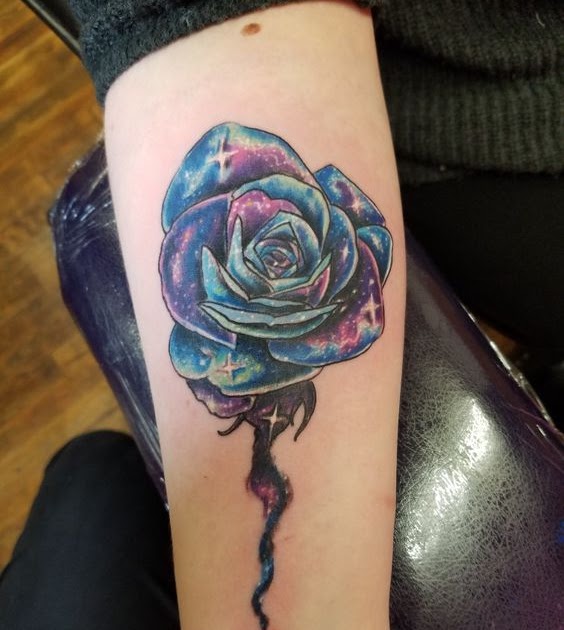 galaxy rose tattoo