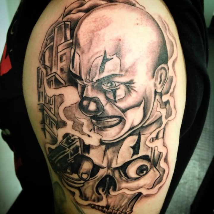 gangster clown tattoos