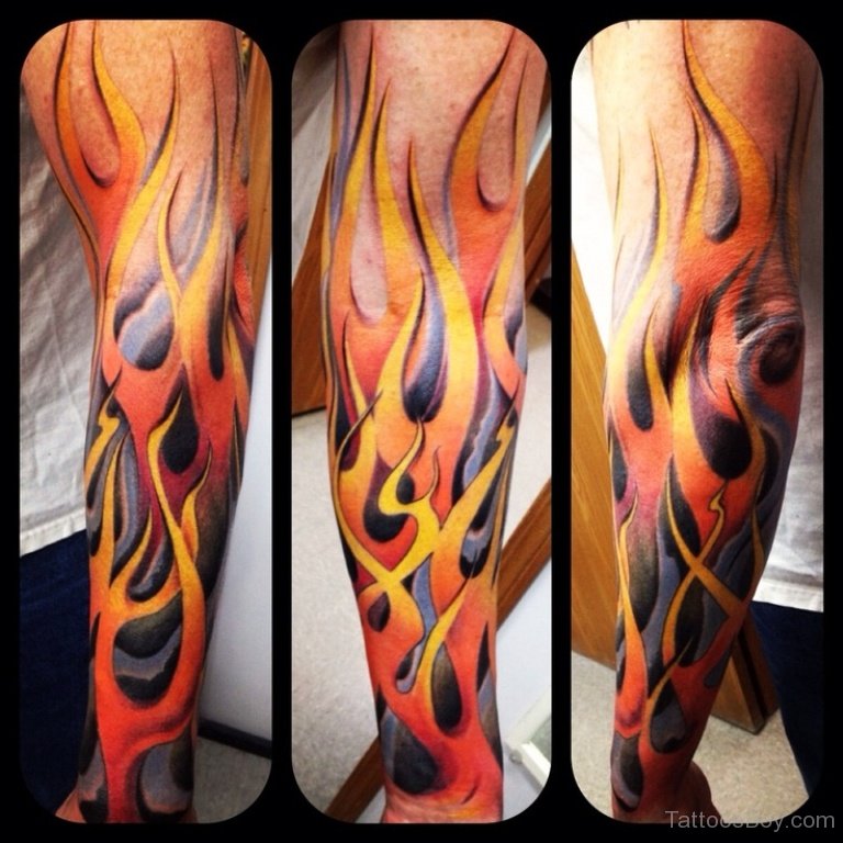 ghost flame tattoo