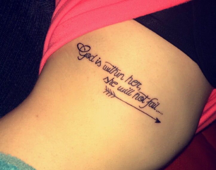 god is within her she will not fail tattoo 