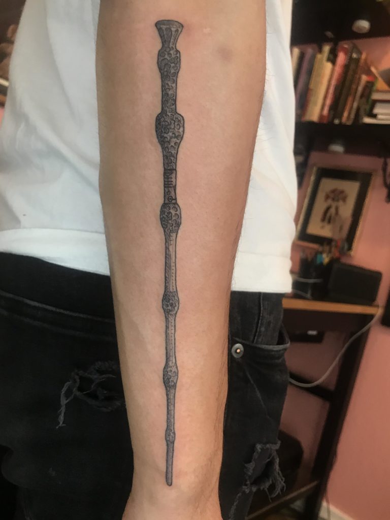 harry potter wand tattoo