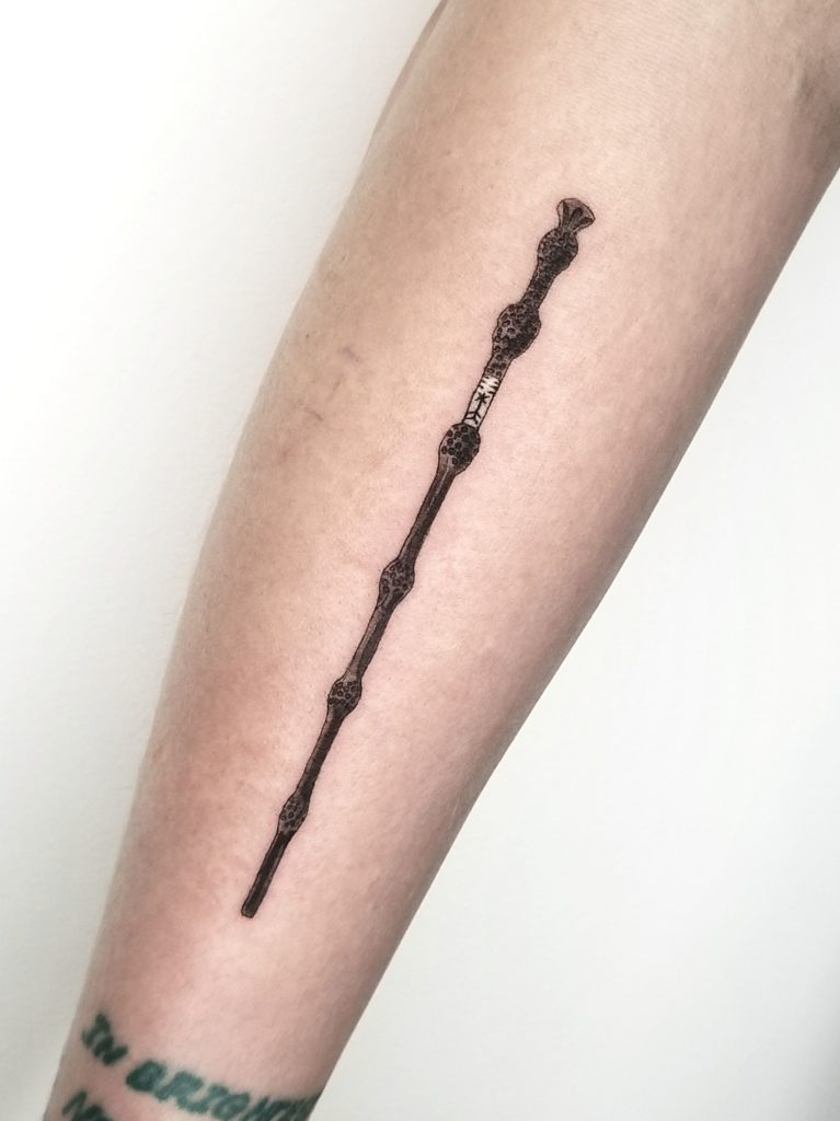 harry potter wand tattoo