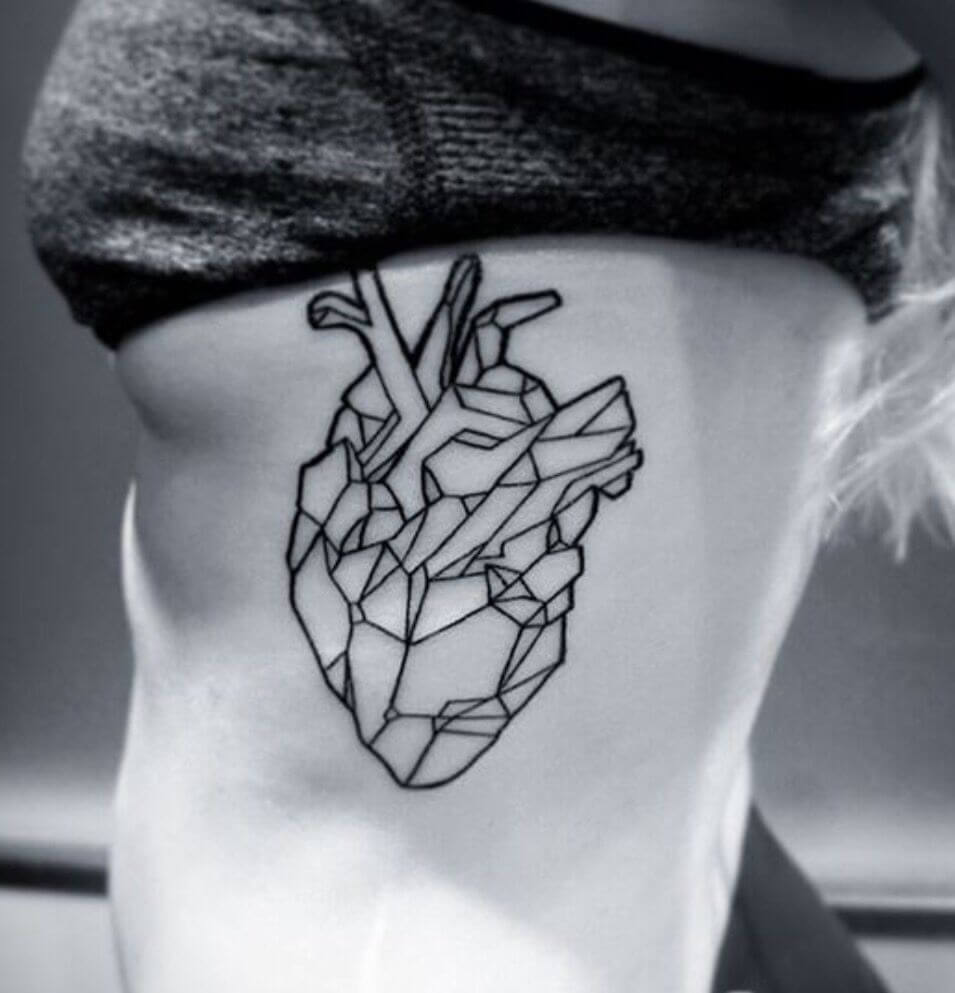 heart on ice tattoo