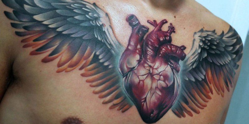 heart on ice tattoo