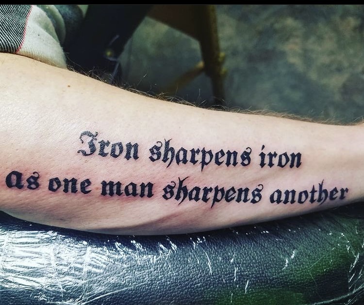 iron sharpens iron tattoo